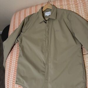 Lacoste Men's Lightweight Shirt Jacket in Olive